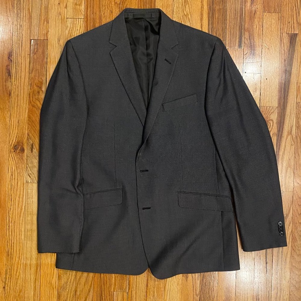 Kenneth Cole New York Mens Blazer 44L Charcoal